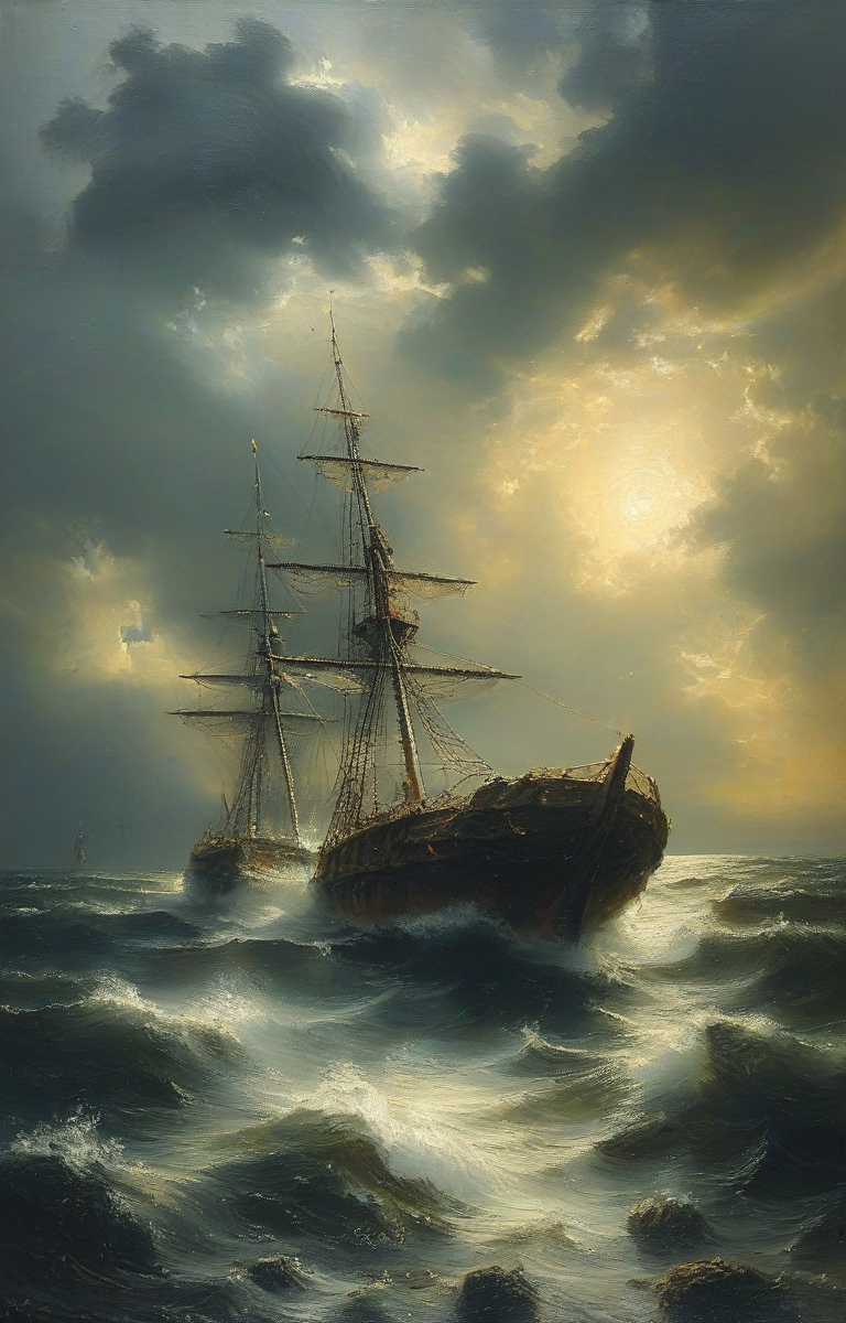 07685-1860221441-masterpiece,best quality,_lora_tbh102-sdxl_0.8_,oil painting,illustration,ship,ocean,style of Andreas Achenbach,.png